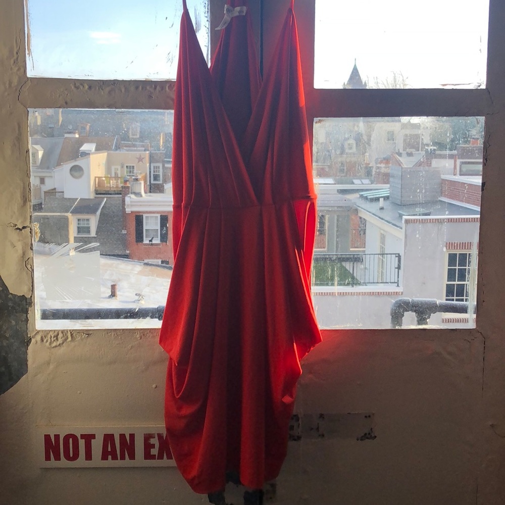 BCBG Red Dress. With cute pockets.